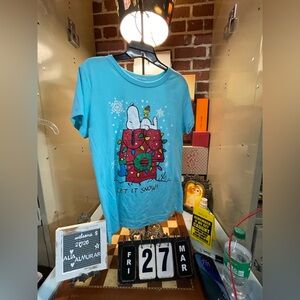 Peanuts Snoopy Patchwork Doghouse Short Sleeve Graphic T-S